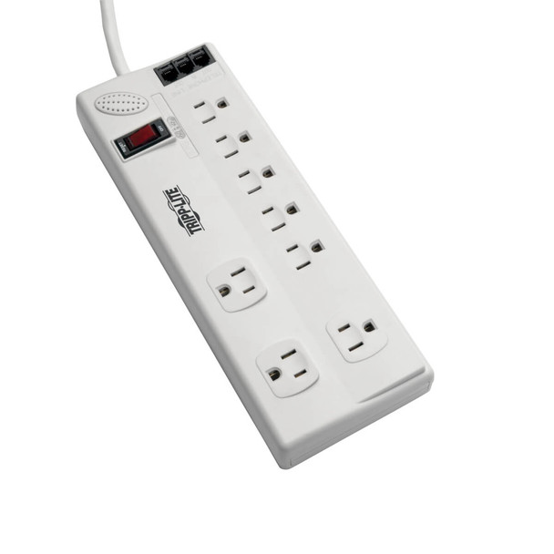 Tripp Lite TLP806TELTAA Surge Protector Power Strip 8 Outlet 6ft Cord Tel/DSL 3150 J TAA
