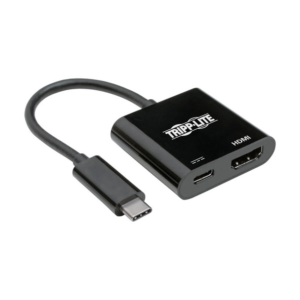 Tripp Lite U444-06N-H4K6BC USB C Adapter Converter 4K HDMI PD Charging USB Type C M/F Black
