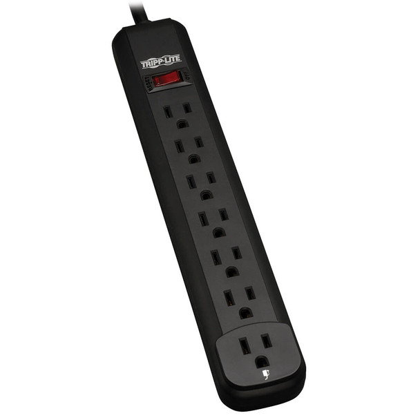 Tripp Lite PS725B 7 Outlet Power Strip NEMA 5-15R AC 25ft Cord 5-15P Black Housing