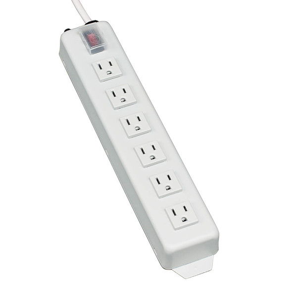Tripp Lite TLM606NC Power Strip 120V 5-15R 6 Outlet Metal 6ft Cord 5-15P