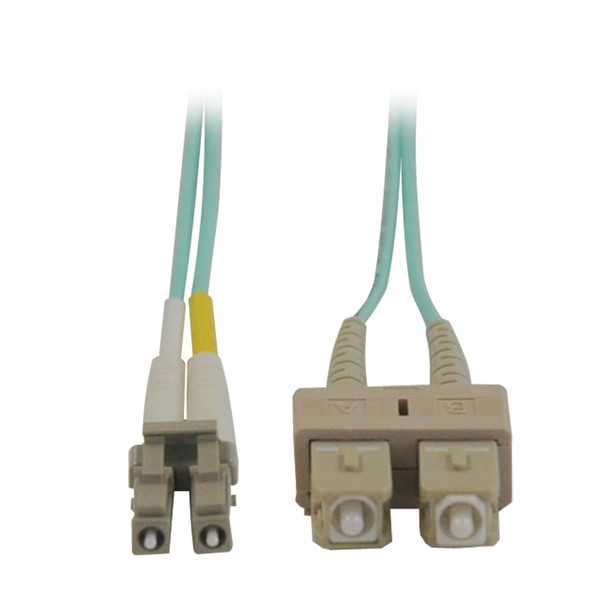 Tripp Lite N816-15M 15M 10Gb MMF Fiber 50/125 OM3 LSZH Patch Cable LC/SC Aqua 50ft