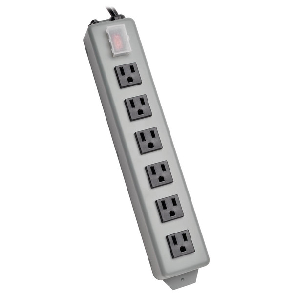 Tripp Lite 6SP Waber Power Strip Metal 5-15R 6 Outlet 5-15P 6ft Cord