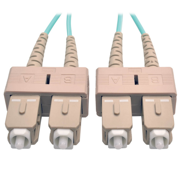 Tripp Lite N806-15M 15M 10Gb MMF Fiber 50/125 OM3 LSZH Patch Cable SC/SC Aqua 50ft
