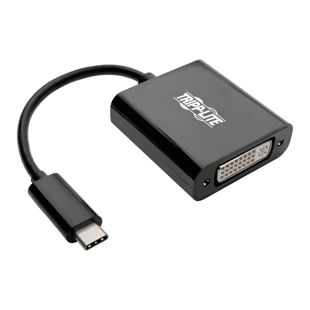 Tripp Lite U444-06N-DVIBAM USB C to DVI Adapter Converter 1080P M/F Black USB Type C to DVI
