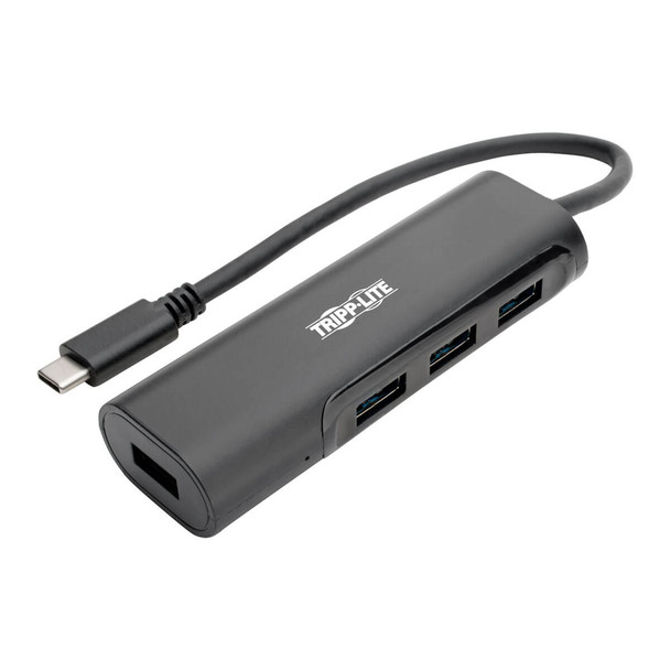 Tripp Lite U460-004-4AB USB C Hub 4-Port w/ 4x USB-A Portable Compact USB Type C, USB-C