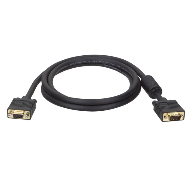 Tripp Lite P500-050 25ft SVGA VGA Monitor Extension Gold Cable RGB Coax HD15 M/F 25'