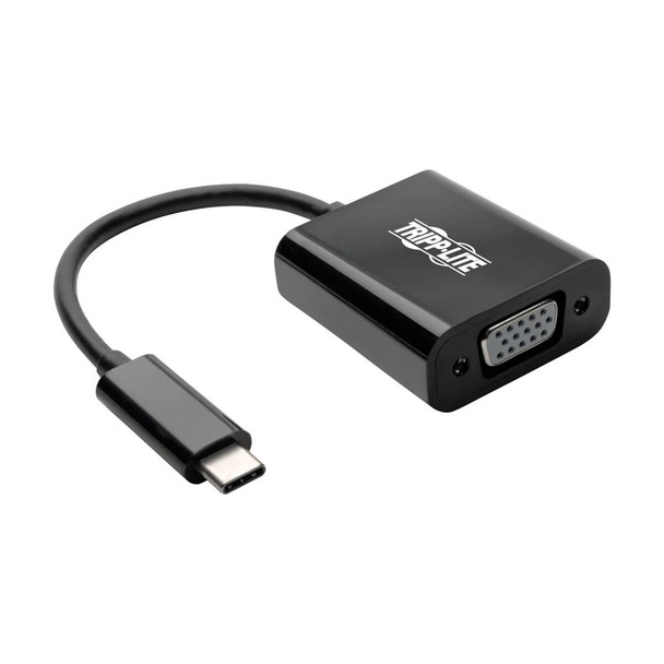 Tripp Lite U444-06N-VB-AM USB C to VGA Adapter Converter 1080P M/F Black USB Type C to VGA