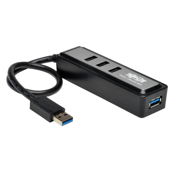 Tripp Lite U360-004-MINI Portable 4-Port USB 3.0 Superspeed Mini Hub w/ Built In Cable