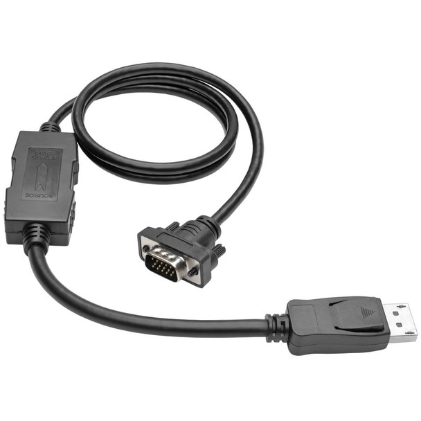 Tripp Lite P581-003-VGA-V2 DisplayPort VGA Active Adapter w Latches M/M 1080p 1920x1200 3'