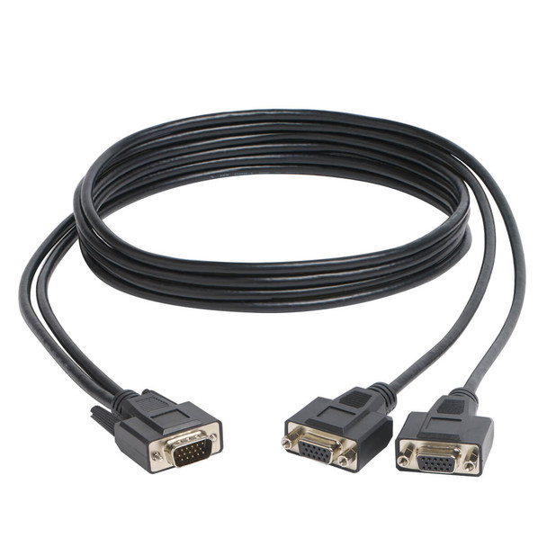Tripp Lite P516-006-HR High Resolution VGA Monitor Y Splitter Cable HD15 to 2x HD15 6ft