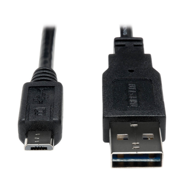 Tripp Lite UR050-001-24-10 USB 2.0 Reversible Charging Cable 24AWG A 5Pin Micro B 10pc 1ft