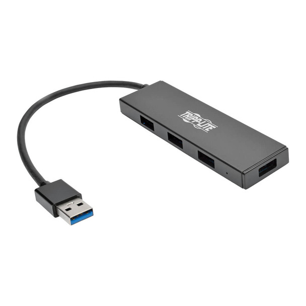 Tripp Lite U360-004-SLIM 4-Port Portable Slim USB 3.0 Superspeed Hub w/ Built In Cable