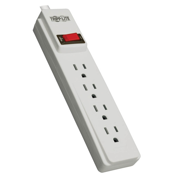 Tripp Lite PS410 Power Strip 120V 5-15R 4 Outlet 10ft Cord 5-15P