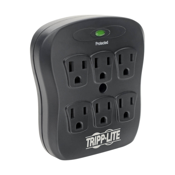 Tripp Lite SK6-0B Surge Protector Wallmount Direct Plug In 120V 6 Outlet 540 J BLK