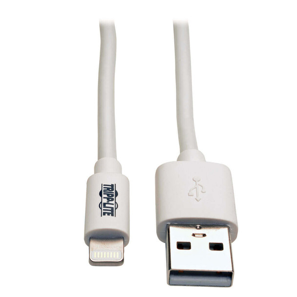 Tripp Lite M100-006-WH 6ft Lightning to USB iPhone iPod iPad Apple Certified White 2M