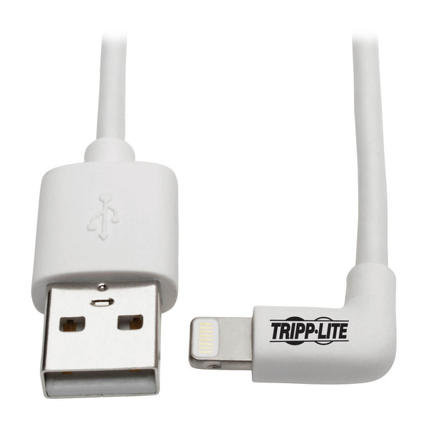 Tripp Lite M100-006-LRA-WH Lightning to USB Sync Charge Right-Angle iPhone iPad White 6ft