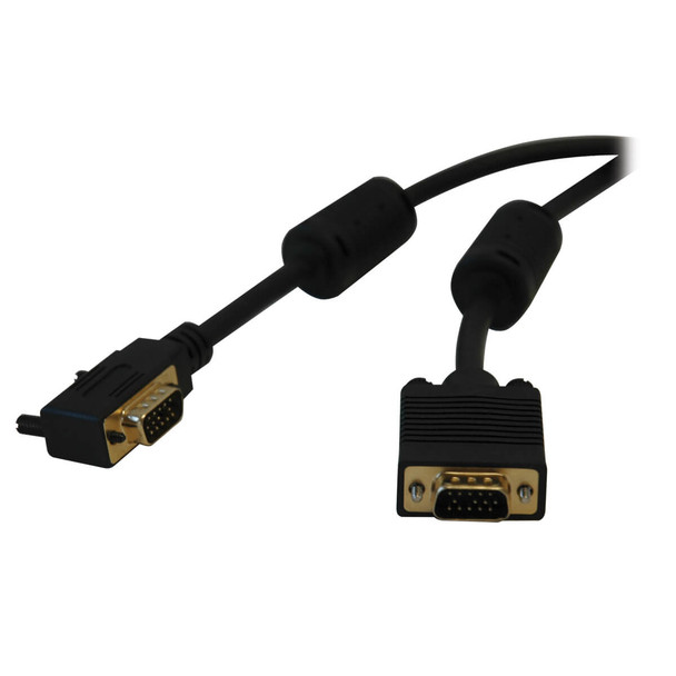 Tripp Lite P502-025-RA 25ft SVGA VGA Monitor Gold Cbl RGB Coax HD15 M to RT Angle M 25'