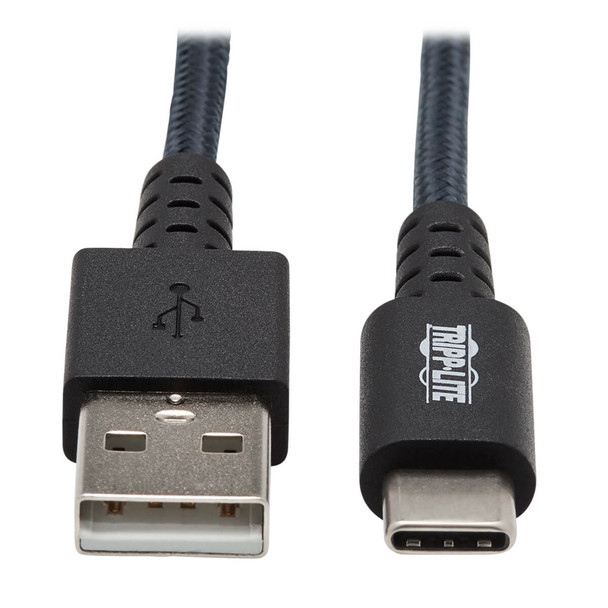 Tripp Lite U038-006-GY-MAX Heavy Duty USB-A to USB C Charging Sync Cable Android M/M 6ft