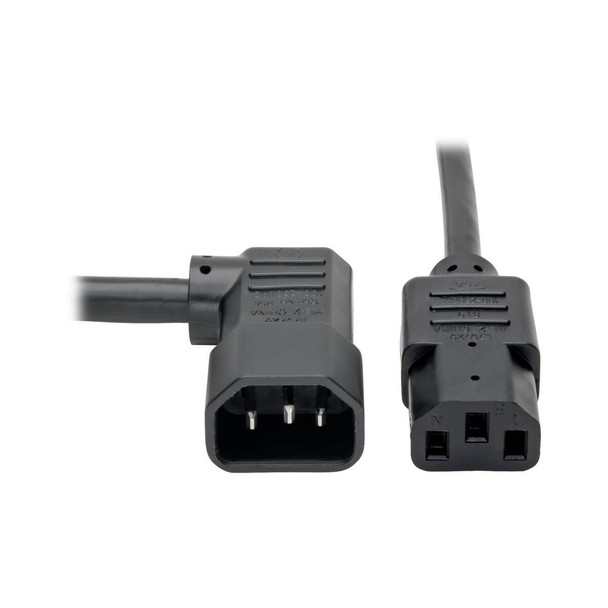 Tripp Lite P005-006-14RA 6ft Power Cord 14AWG 15A 100V-250V C13 to Right Angle C14 6'