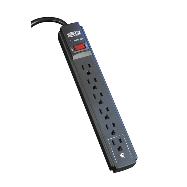 Tripp Lite TLP606B Surge Protector Strip 120V 6 Outlet 6ft Cord 790 Joule Black