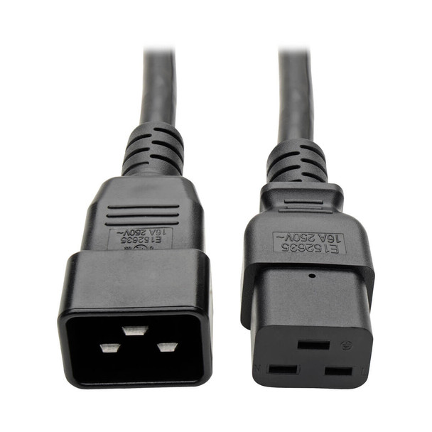 Tripp Lite P036-006 6ft Heavy Duty Power Cord Adapter 12AWG 20A 250V C19 to C20 6'