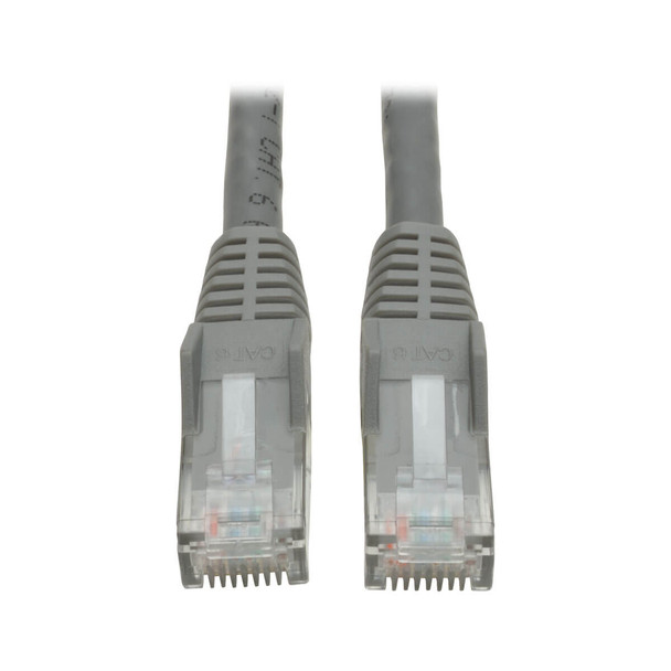 Tripp Lite N201-050-GY 50ft Cat6 Gigabit Snagless Molded Patch Cable RJ45 M/M Gray 50'