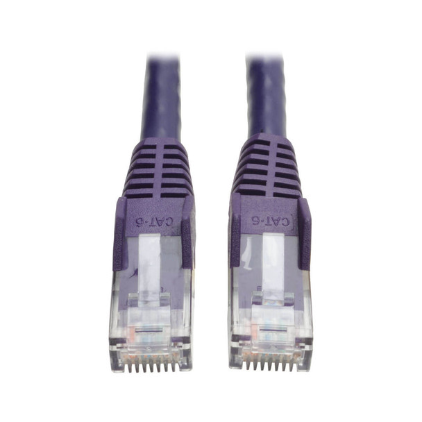 Tripp Lite N201-050-PU Cat6 GbE Snagless Molded Patch Cable UTP Purple RJ45 M/M 50ft 50'