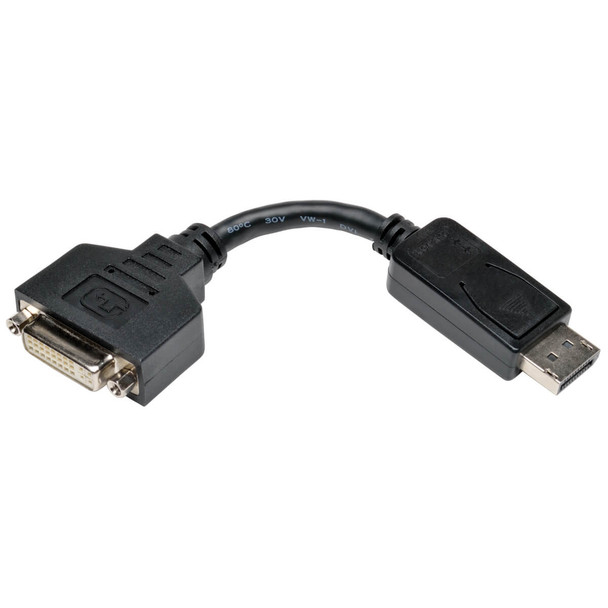 Tripp Lite P134-000 6 Inch Displayport to DVI Adapter Displayport Male to DVI Female