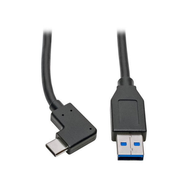 Tripp Lite U428-003-CRA USB C to USB-A Cable Right Angle 3.1 5 Gbps USB Type C M/M 3ft