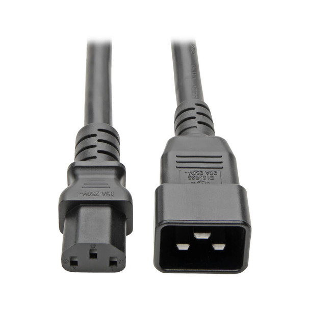 Tripp Lite P032-003 Heavy Duty Power Cord PDU 15A 12AWG IEC 320 C13 IEC 320 C20 3 ft