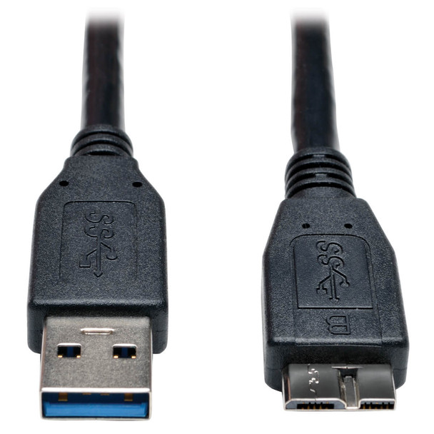 Tripp Lite U326-006-BK 6ft USB 3.0 SuperSpeed Device Cable A to Micro-B M/M Black 6'