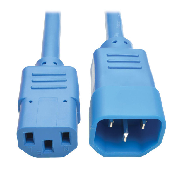 Tripp Lite P005-006-ABL 6ft Heavy Duty Power Extension Cord 15A 14 AWG C14 C13 Blue 6'