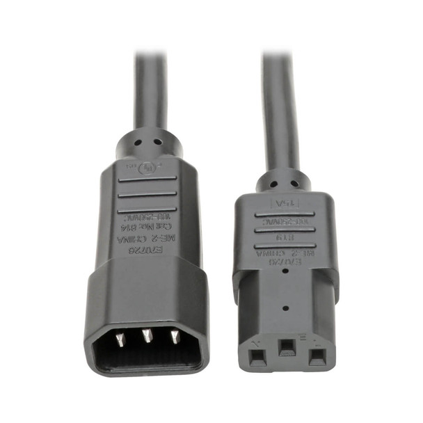 Tripp Lite P005-18N 1.5ft Heavy Duty Power Cord 14AWG 15A 100V-250V C13 to C14 18