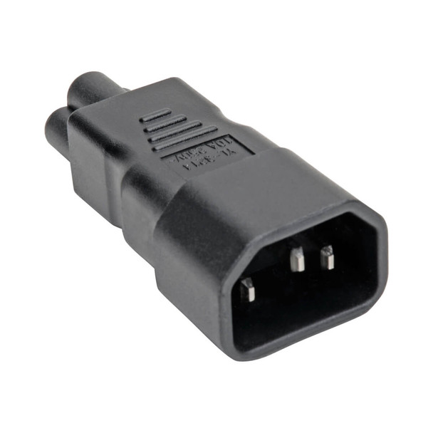 Tripp Lite P014-000 IEC C14 to IEC C5 Power Cord Adapter Down-Angled 10A 250V Black