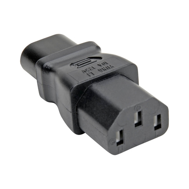 Tripp Lite P003-000 IEC C8 to C13 Power Cord Adapter Converter 10A 125V Black