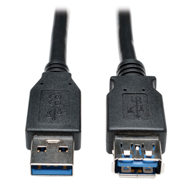 Tripp Lite U324-003-BK Tripp USB Extension Cable USB 3.0 USB-A to USB-A SuperSpeed M/F Black 3ft