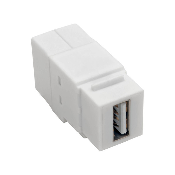 Tripp Lite U060-000-KP-WH USB 2.0 Panel Mount Coupler Keystone Jack White F/F All-In-One
