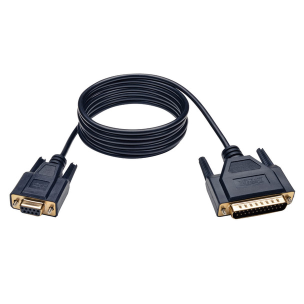 Tripp Lite P456-006 6ft Null Modem Adapter Gold Cable DB9 Female / DB25 Male 6'