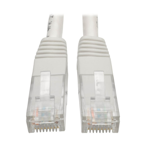 Tripp Lite N200-007-WH 7ft Cat6 Gigabit Molded Patch Cable RJ45 M/M 550MHz 24 AWG White