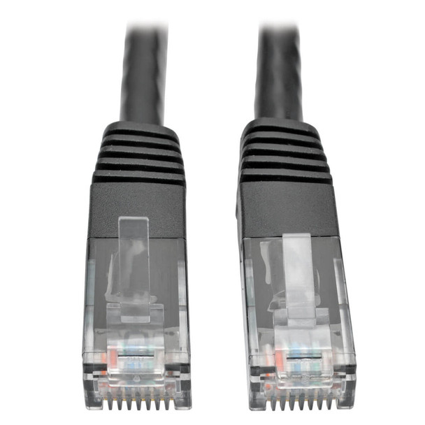 Tripp Lite N200-007-BK Cat6 Gigabit Molded Patch Cable RJ45 M/M 550MHz 24 AWG Black 7'