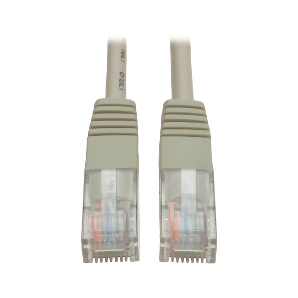 Tripp Lite N002-015-GY 15ft Cat5e / Cat5 350MHz Molded Patch Cable RJ45 M/M Gray 15'