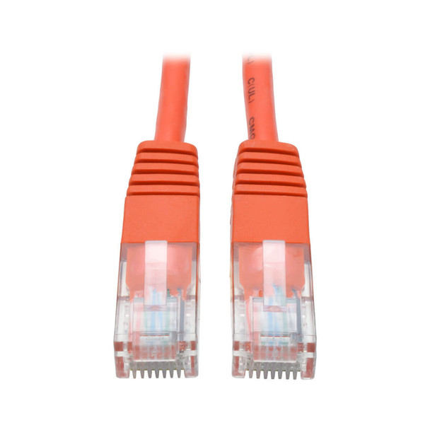 Tripp Lite N002-014-OR 14ft Cat5e / Cat5 350MHz Molded Patch Cable RJ45 M/M Orange 14'