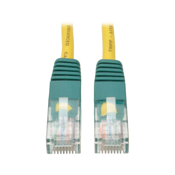 Tripp Lite N010-010-YW 10ft Cat5e Cat5 350MHz Molded Crossover Cable RJ45 Yellow 10'