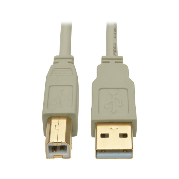 Tripp Lite U022-006-BE 6ft USB 2.0 Hi-Speed A/B Cable M/M 28/24 AWG 480 Mbps Beige 6'