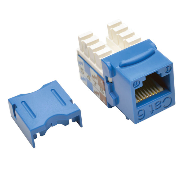 Tripp Lite N238-001-BL Cat6 Cat5e 110 Style Punch down Keystone Jack RJ45 Blue TAA GSA