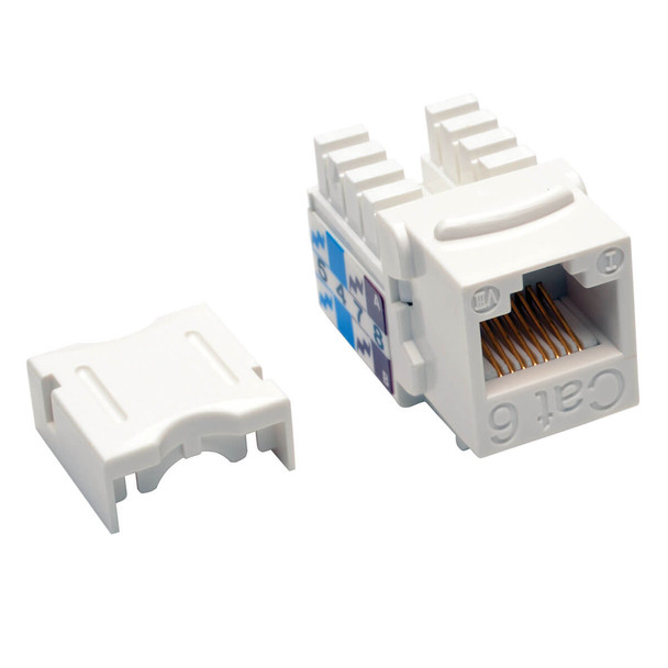 Tripp Lite N238-001-WH Cat6 Cat5e 110 Style Punch down Keystone Jack RJ45 White TAA GSA