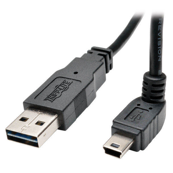 Tripp Lite UR030-003-DNB 3ft USB 2.0 Universal Reversible Cable A to Down 5Pin Mini B 3'