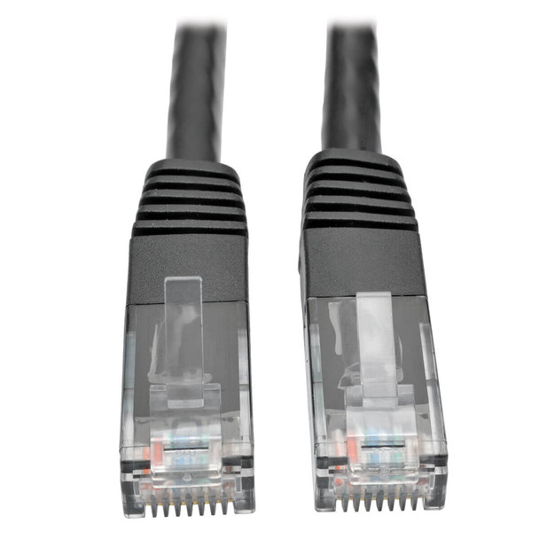 Tripp Lite N200-002-BK Cat6 Gigabit Molded Patch Cable RJ45 M/M 550MHz 24 AWG Black 2'