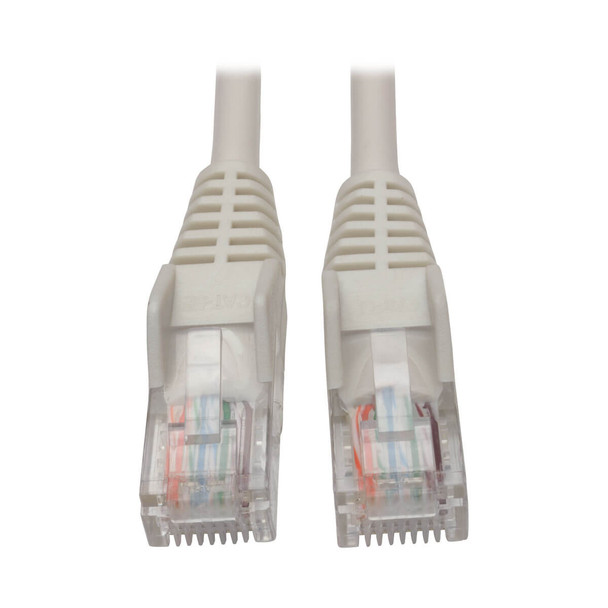 Tripp Lite N001-006-WH Cat5 Cat5e Snagless Molded Patch Cable UTP White RJ45 M/M 6ft 6'