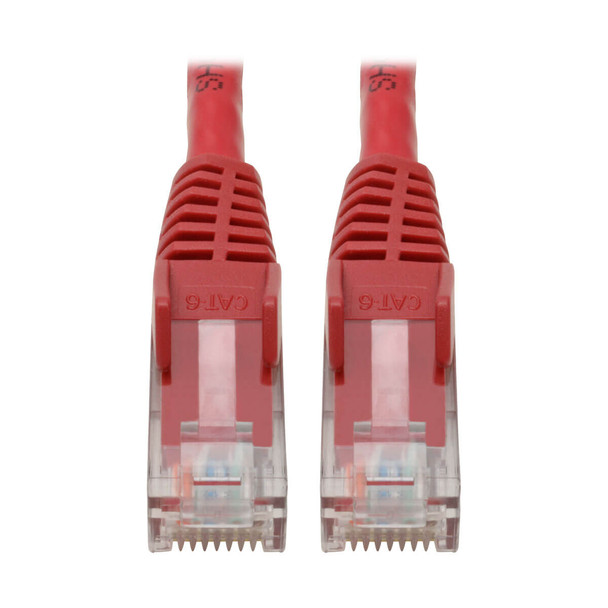 Tripp Lite N201-06N-RD Cat6 GbE Snagless Molded Patch Cable UTP Red RJ45 M/M 6in 6